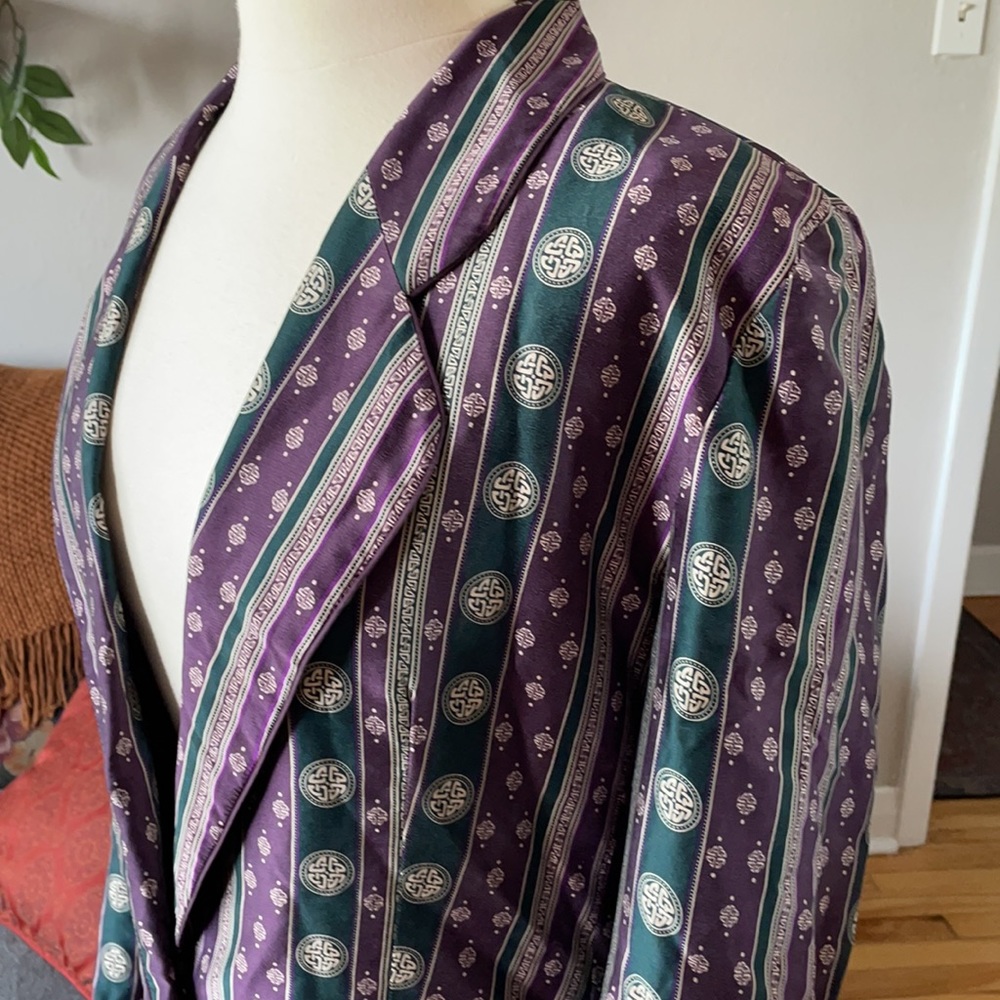 VTG peter nygard funky silk blazer